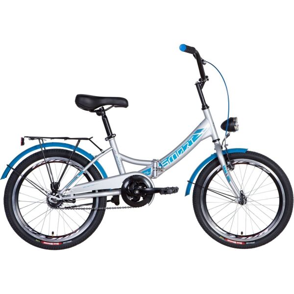 

Велосипед 20" Formula SMART серебристо-синий с фонарём 2021 (OPS-FR-20-066)