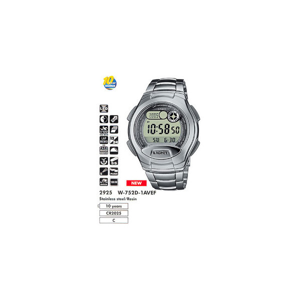 

Наручные часы Casio W-752D-1AVEF