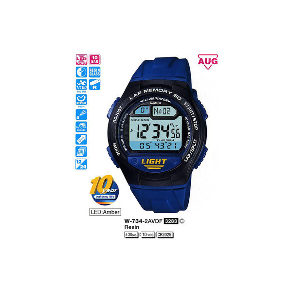 

Наручные часы Casio W-734-2AVEF
