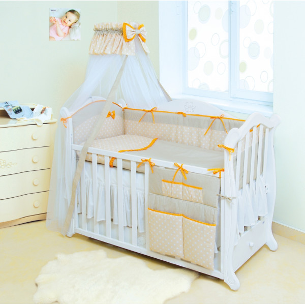 

детский Twins Premium (8 элементов) Glamur серый с оранжевым P-005