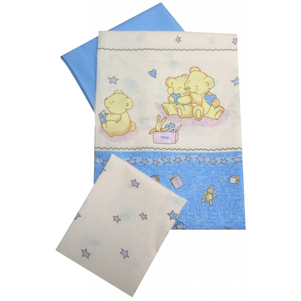 

детский Twins Comfort (3 элемента) Мишки с звёздами, голубой С-017