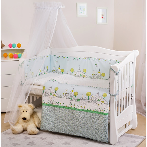

Комплект постельного белья детский Twins Eco Line (6 элементов) Village мишки E-010