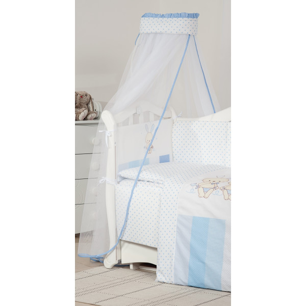 

Балдахин для кроватки Twins Dolce D-003 Друзья зайчики blue
