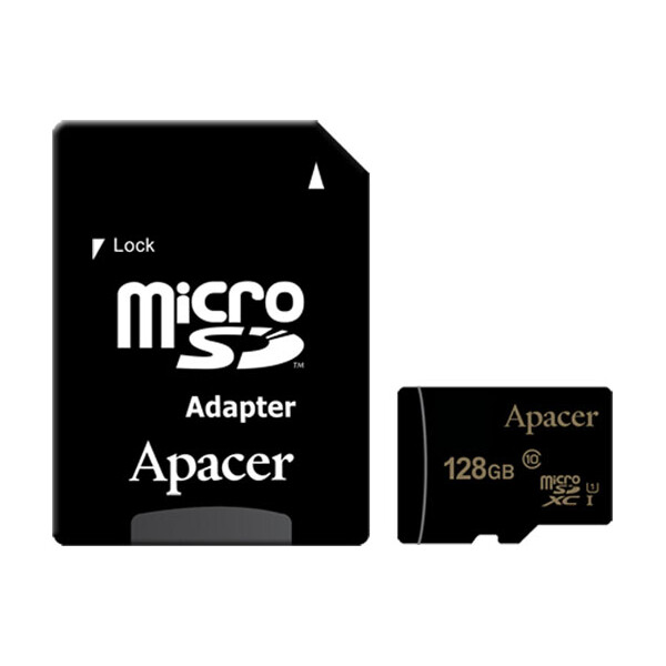 

Карта памяти Apacer microSDXC UHS-I 128GB сlass10 +SD adapter (AP128GMCSX10U1-R)