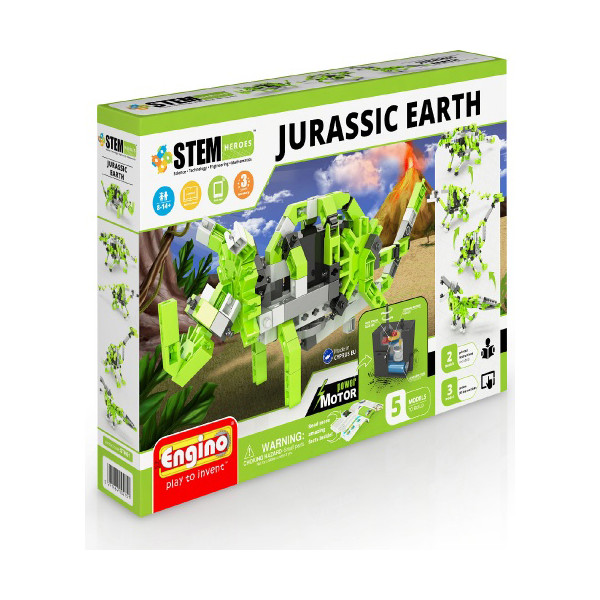 

Конструктор электронный Engino STEM HEROES MOTORIZED 5 в 1 Динозавры (STH61)