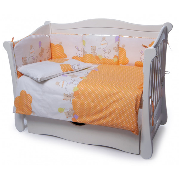 

Комплект постельного белья детский Twins Comfort (4 элемента) Горошек оранжевый