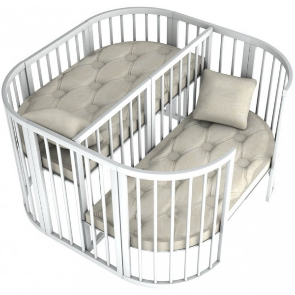 

Детская кроватка Twins для двойни 110х110 слоновая кость (9530)