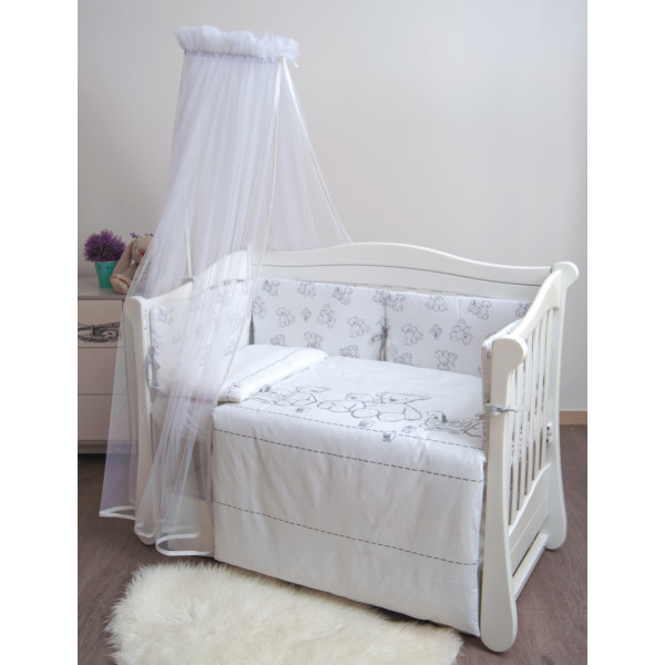 

Комплект постельного белья Twins Eco Line New E-025 6 элементов Teddy white / grey (9612)