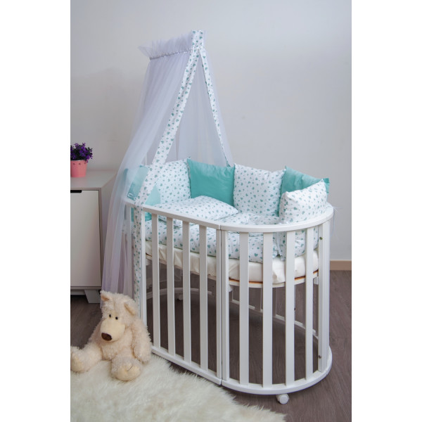 

Комплект постельного белья Twins Dolce D-402 Сердечки 8 элементов mint (9625)