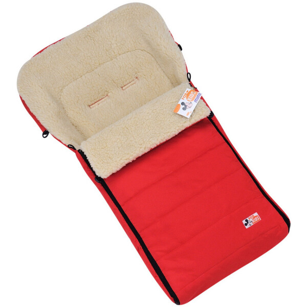 

Детский зимний конверт чехол For Kids на овчине в коляску Mini красный