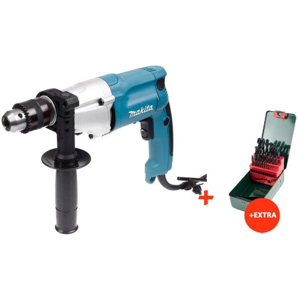 

Дрель безударная Makita DP4010 + набор сверл по металлу HSS-R Promotion (25 шт.) (DP4010X)