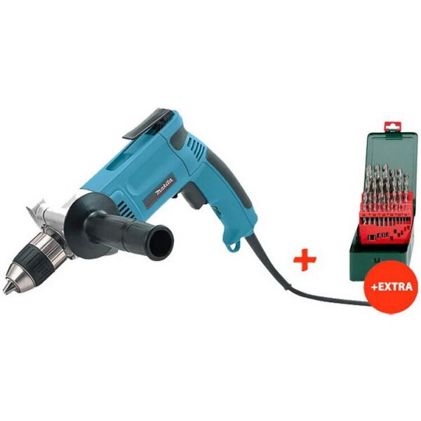 

Дрель безударная Makita DP4001 + набор сверл по металлу HSS-G Promotion (25 шт.) (DP4001X)