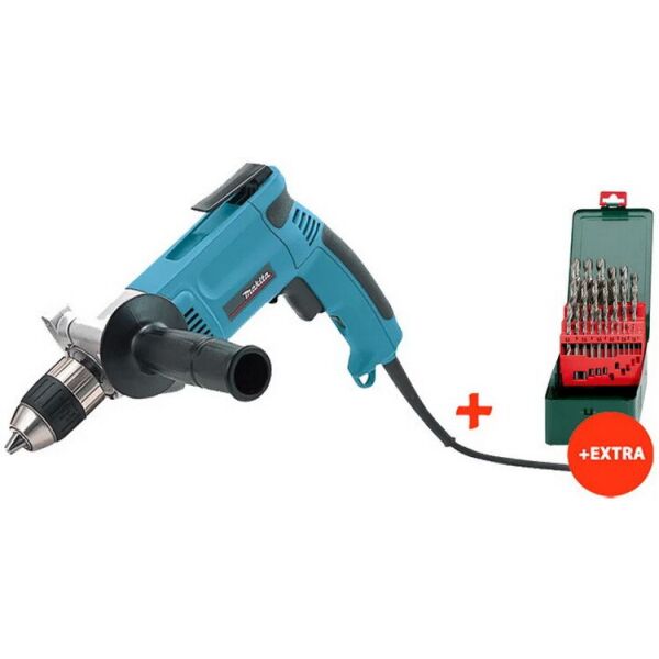 

Дрель безударная Makita DP4003 + набор сверл по металлу HSS-G Promotion (25 шт.) (DP4003X)