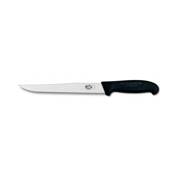 

Кухонный нож Victorinox Fibrox с сер. лез, черный 5.2533.21