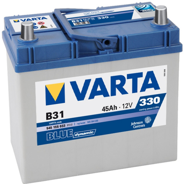 

Автомобильный аккумулятор VARTA 45Ah-12v BLUE Dynamic (B31) (R, EN330)