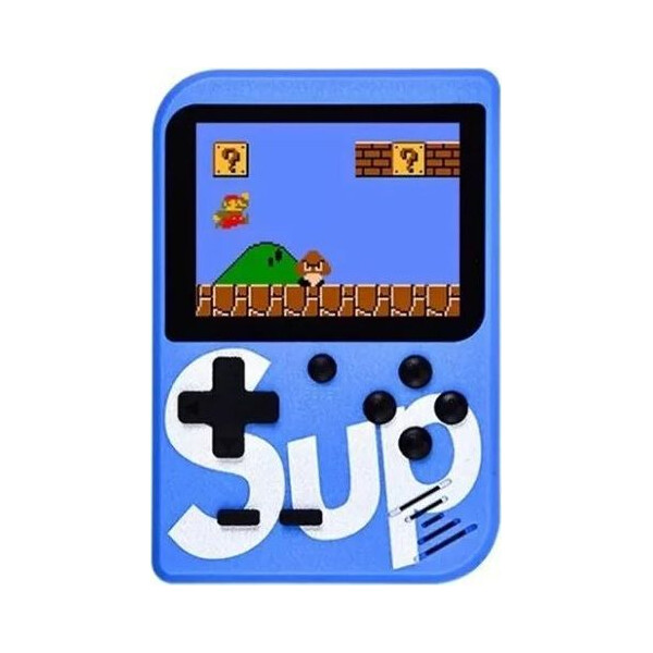 

портативная ретро приставка 400 игр Dendy денди SEGA 8bit SUP Game Box синяя