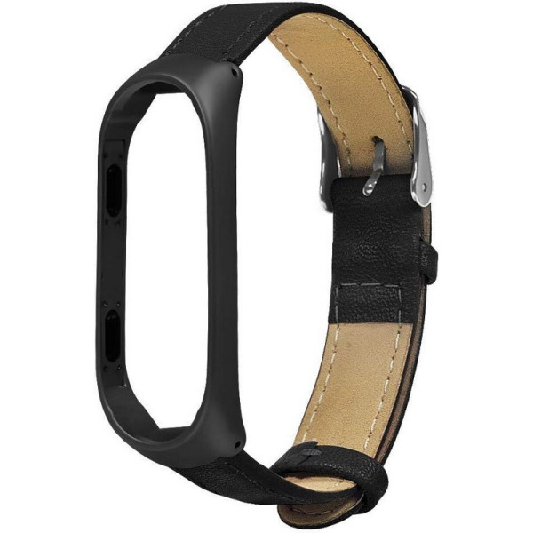 

Ремешок Gasta Leather V2 for Xiaomi Mi Band 3 and Mi Band 4 color Black