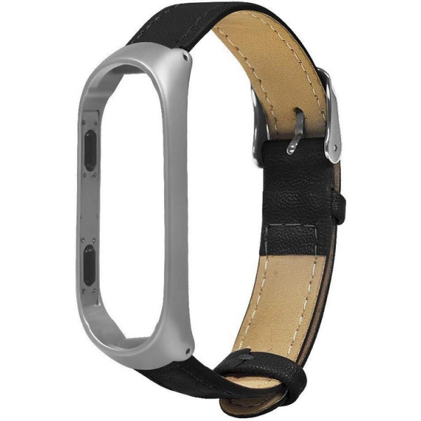 

Ремешок Gasta Leather V2 for Xiaomi Mi Band 3 and Mi Band 4 color Silver