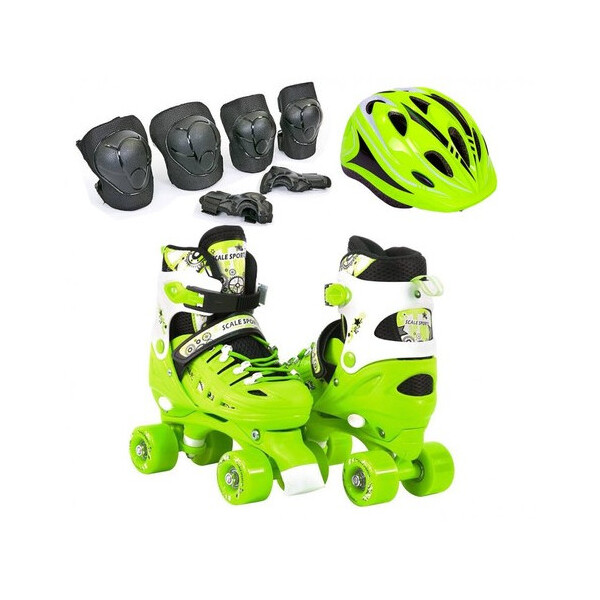 

Роликовые коньки Комплект Scale Sport SS007 зеленый (размер 33-36)