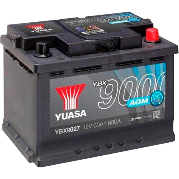 

Yuasa 60 Ah/12V AGM Start Stop Plus Battery (0) (YBX9027)
