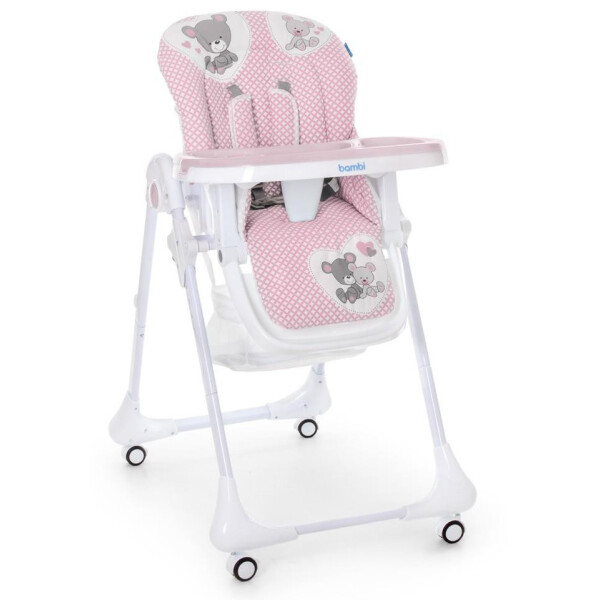 

Стульчик для кормления Bambi M 3233 (teddy pink)