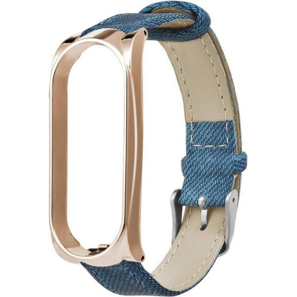 

Ремешок Gasta Jeans Blue for Xiaomi Mi Band 3 and Mi Band 4 color Gold