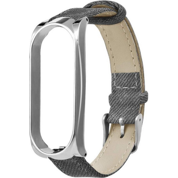 

Ремешок Gasta Jeans Grey for Xiaomi Mi Band 3 and Mi Band 4 color Silver