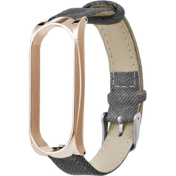 

Ремешок Gasta Jeans Grey for Xiaomi Mi Band 3 and Mi Band 4 color Gold