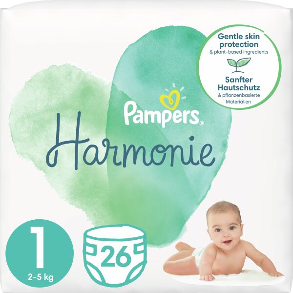 

Подгузники Pampers Harmonie Newborn Размер 1 (2-5 кг), 26 шт (8006540156155)