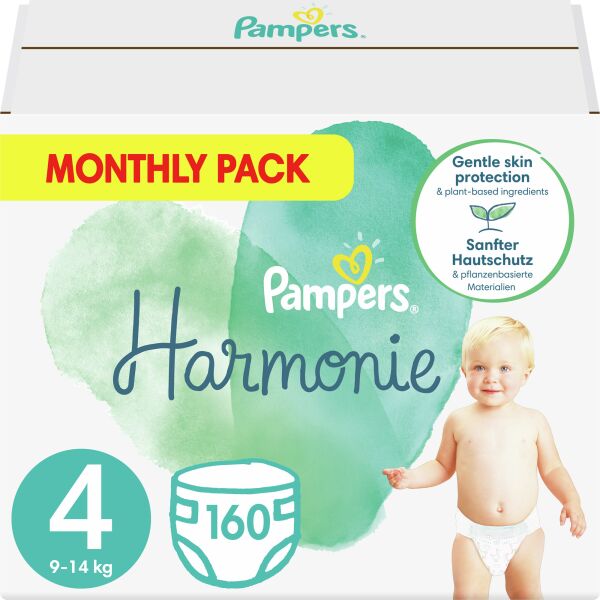 

Подгузники Pampers Harmonie Размер 4 (9-14 кг), 160 шт (8006540156445)