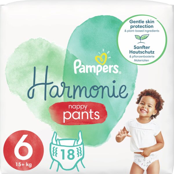 

Подгузники-трусики Pampers Harmonie Nappy Pants Размер 6 (15+ кг), 18 шт (8006540181461)