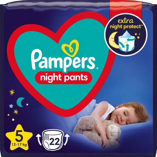 

Подгузники-трусики ночные Pampers Night Pants Размер 5 (12-17 кг), 22 шт (8006540234730)