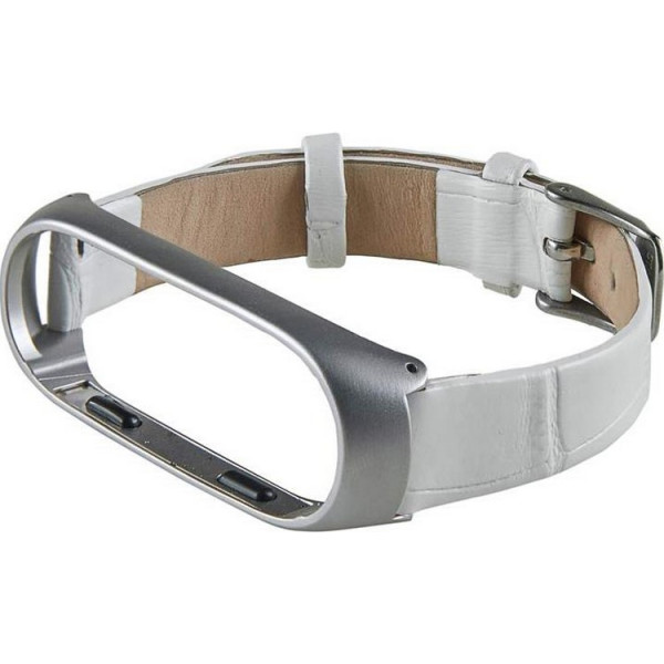 

Ремешок Gasta Leather classic for Xiaomi Mi Band 3 and Mi Band 4 color White
