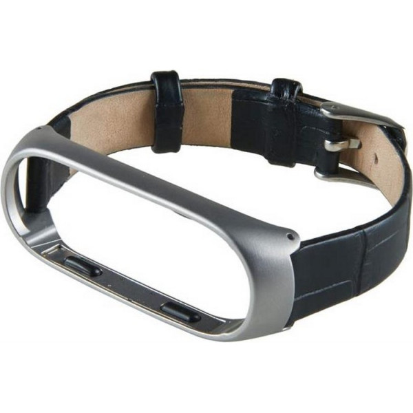 

Ремешок Gasta Leather classic for Xiaomi Mi Band 3 and Mi Band 4 color Black