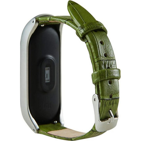 

Ремешок Gasta Leather classic for Xiaomi Mi Band 3 and Mi Band 4 color Green