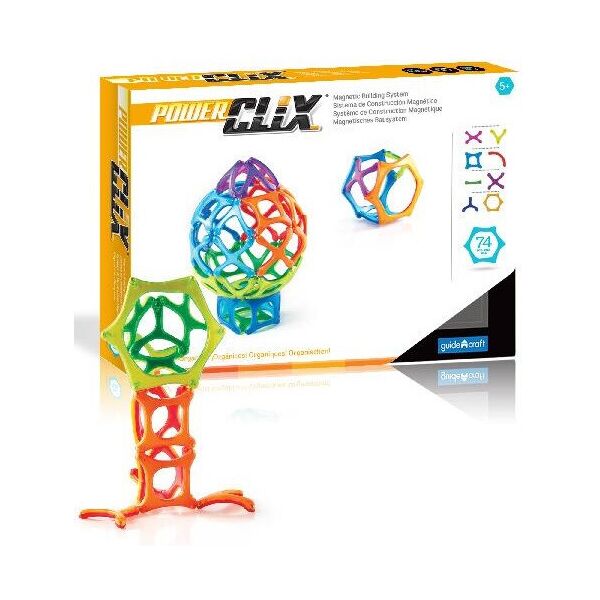 

Магнитный конструктор Guidecraft PowerClix Organics, 74 детали (G9432)