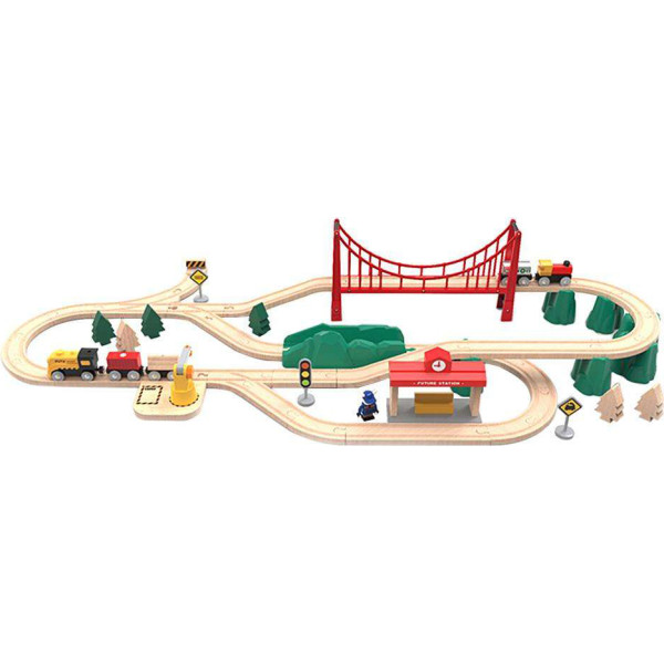 

Конструктор деревянный Железная дорога Mi MITU Toy Train Set