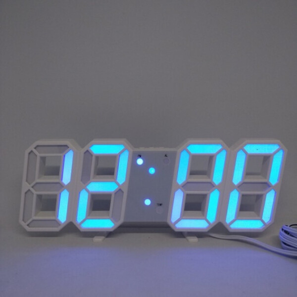 Акція на Электронные настольные LED часы с будильником и термометром VST LY 1089 Синий від Allo UA