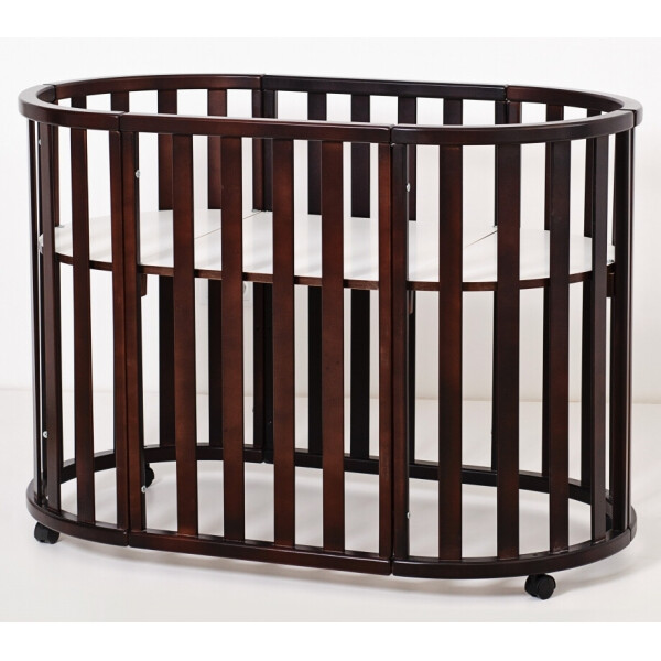 

Детская кроватка Twins Cozy овальная 160х60 Орех (9800-TC-160-07)