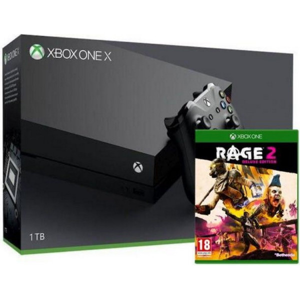 

Microsoft Xbox One X Black 1TB + Rage 2 для Xbox One