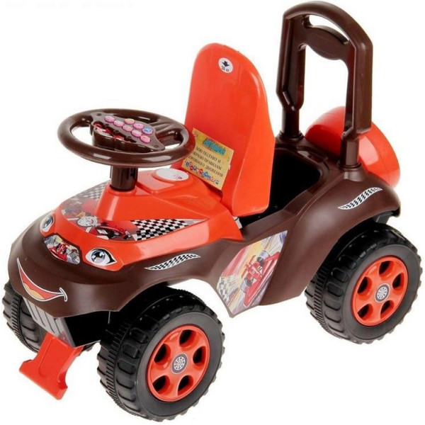 

Толокар Машинка Doloni Toys руль на русском языке Красно/коричневый (bc-fl-1046)