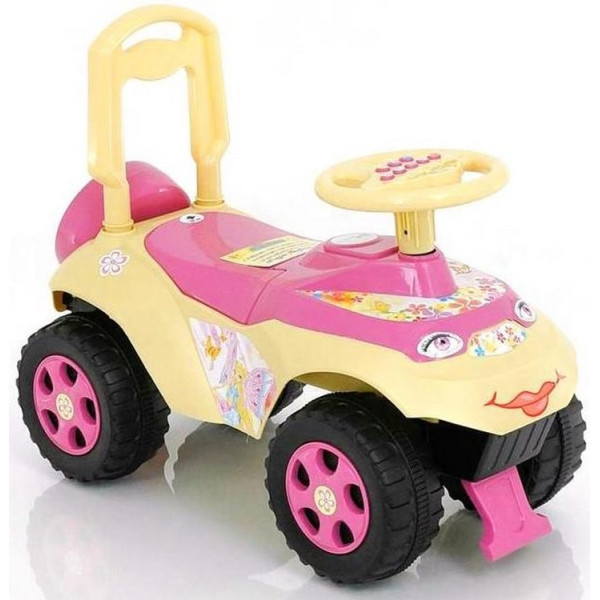 

Толокар Машинка Doloni Toys руль на русском языке Розовый/беж (bc-fl-1058)