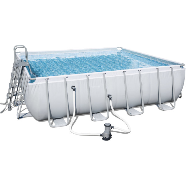 

каркасный Bestway 56626 (488 х 488 х 122, карт. фильтр, лестница, подложка, тент)