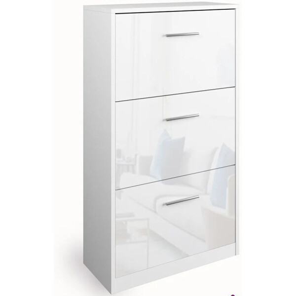 

Обувной шкаф Vicco Gizmo, 3 ячейки, 59x105, цвет белый глянец