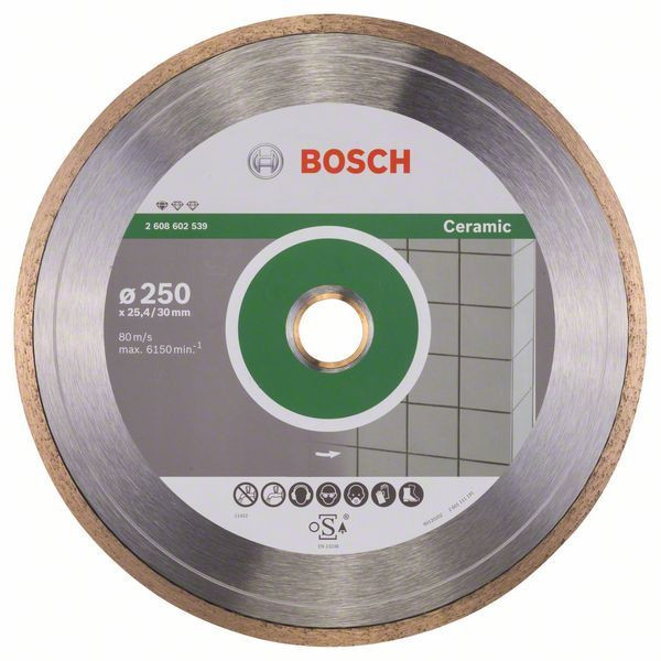 

Алмазный диск отрезной Bosch Standard for Ceramic 250 x 30/25.40 (2608602539)