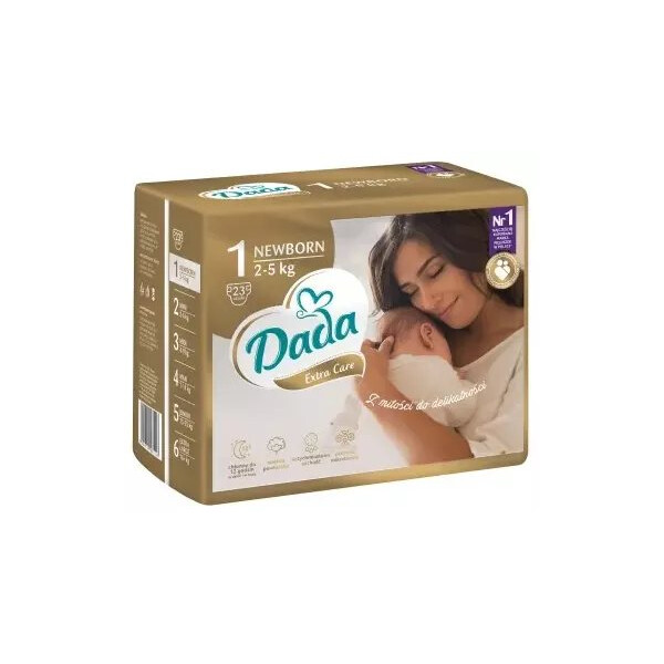 

Подгузники Dada Extra Care 1 Newborn (2-5 кг), 23 шт (8594159081123)