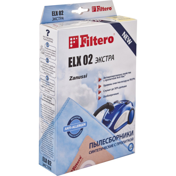 

Мешок для сбора пыли Пылесборник Экстра Filtero ELX02 (4)