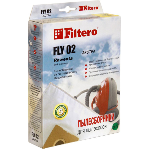 

Мешок для сбора пыли Пылесборник Экстра Filtero FLY02 (4)