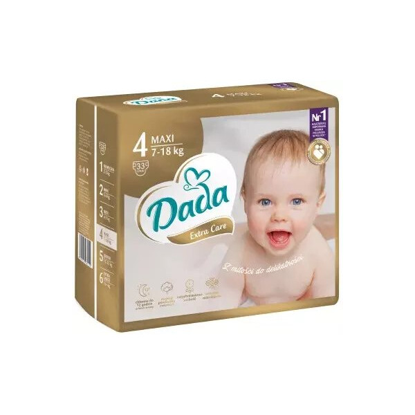 

Подгузники Dada Extra Care 4 Maxi (7-18 кг), 33 шт