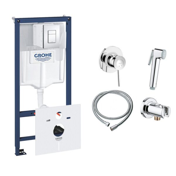 

Комплект Grohe Инсталляция Rapid Sl 38827000 + Набор Для Гигиенического Душа Со Смесителем Bauclassic 111048